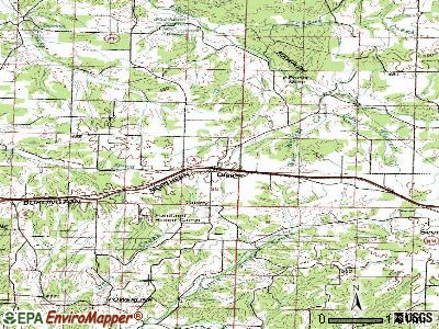 Diggins topographic map
