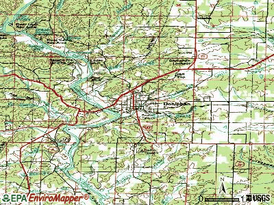 Doniphan topographic map