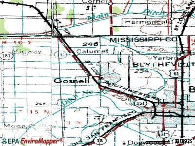 Gosnell topographic map