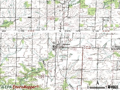 Drexel topographic map