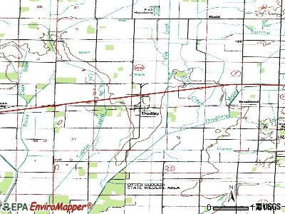 Dudley topographic map