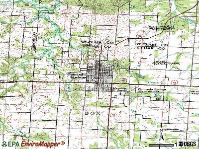 Ellisville topographic map