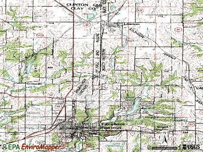 Excelsior Estates topographic map
