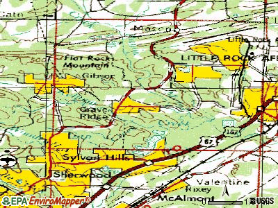Gravel Ridge topographic map