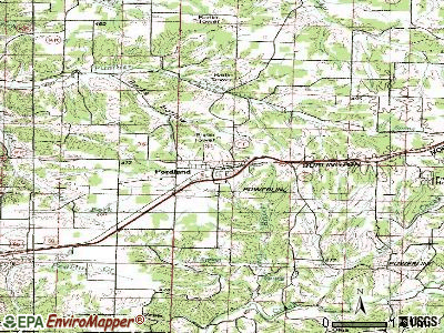 Fordland topographic map