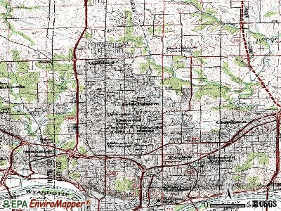 Gladstone topographic map