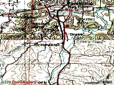 Greenway topographic map