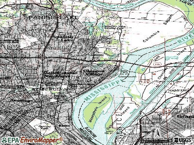 Glasgow Village topographic map