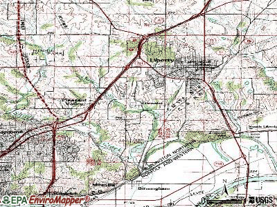 Glenaire topographic map