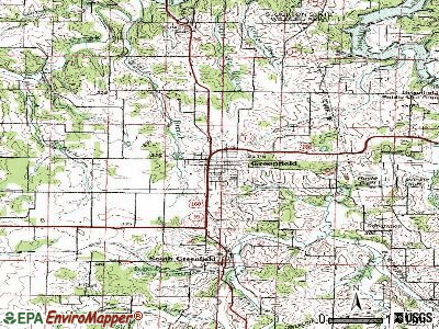 Greenfield topographic map
