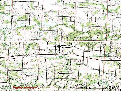 Holliday topographic map