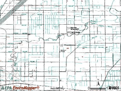 Homestown topographic map