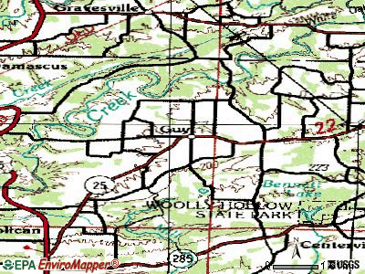 Guy topographic map