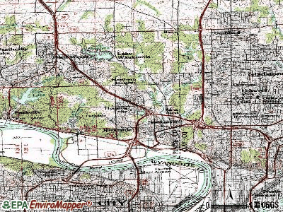 Houston Lake topographic map