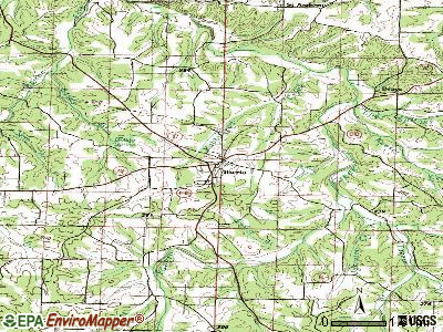 Iberia topographic map