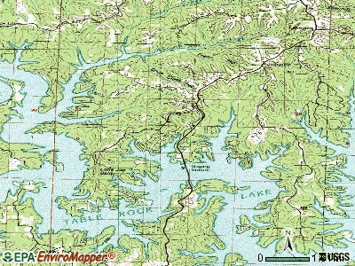 Kimberling City topographic map