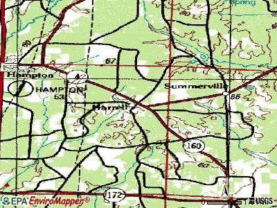 Harrell topographic map