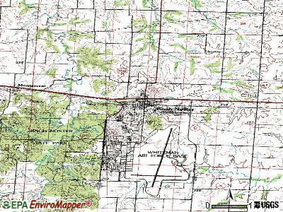 Knob Noster topographic map
