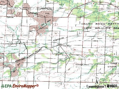 La Due topographic map