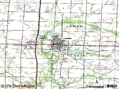 Lamar topographic map