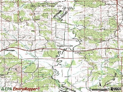 Livonia topographic map