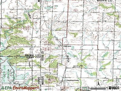 Merwin topographic map