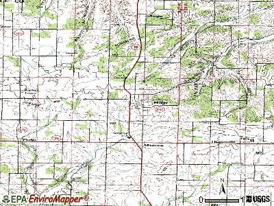 Miller topographic map