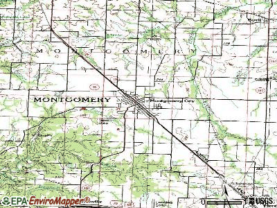 Montgomery City topographic map