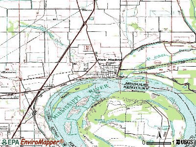 New Madrid Missouri Mo 63869 Profile Potion Maps Real New Madrid Topographic Map
