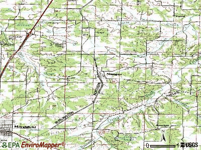 Niangua topographic map
