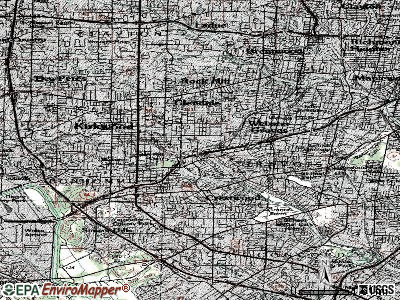 Oakland topographic map