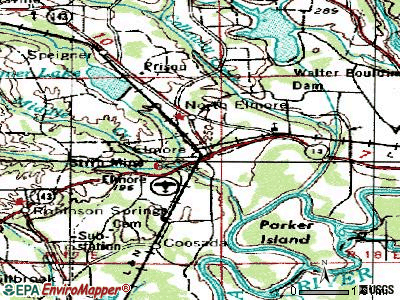 Elmore topographic map