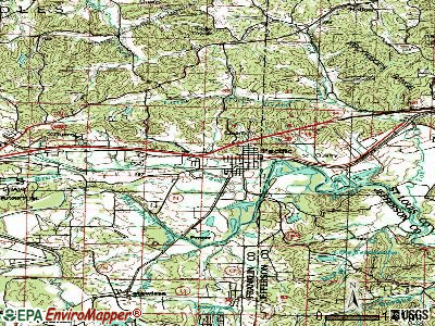 Pacific topographic map