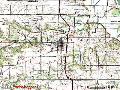 Palmyra topographic map
