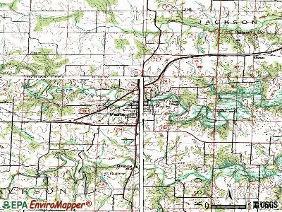 Paris topographic map