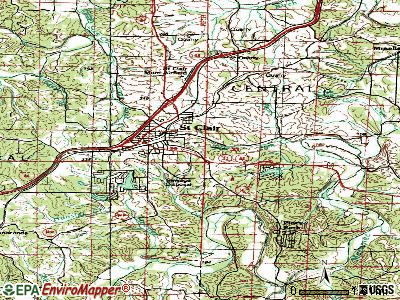 Parkway topographic map