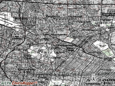 Pasadena Hills topographic map