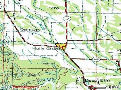 Holly Grove topographic map