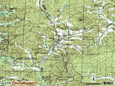 Piedmont topographic map