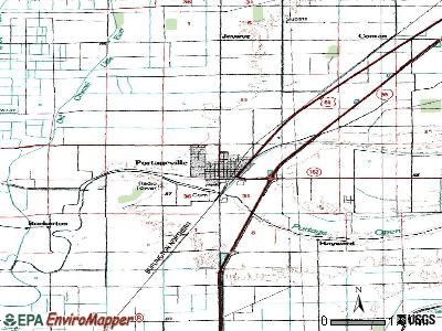 Portageville topographic map