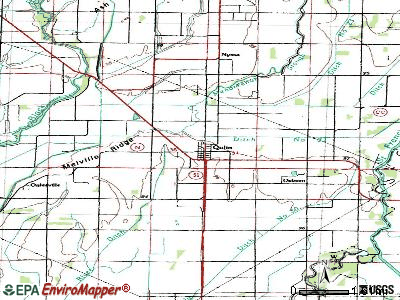 Qulin topographic map