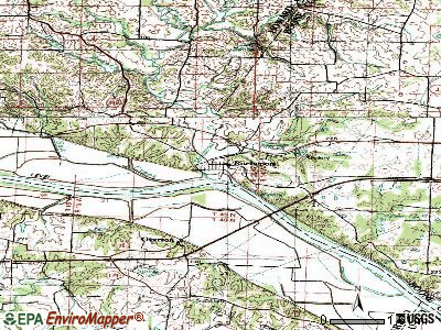Rocheport topographic map