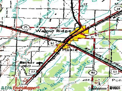 Hoxie topographic map