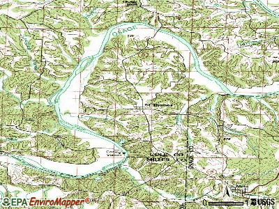 St. Thomas topographic map
