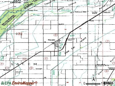 Senath topographic map