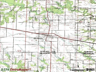 Shelbina topographic map