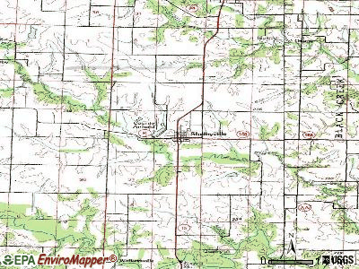 Shelbyville topographic map