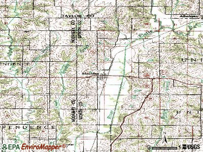 Sheridan topographic map