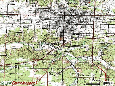 Shoal Creek Drive topographic map