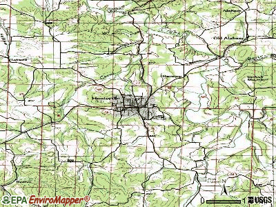 Huntsville topographic map